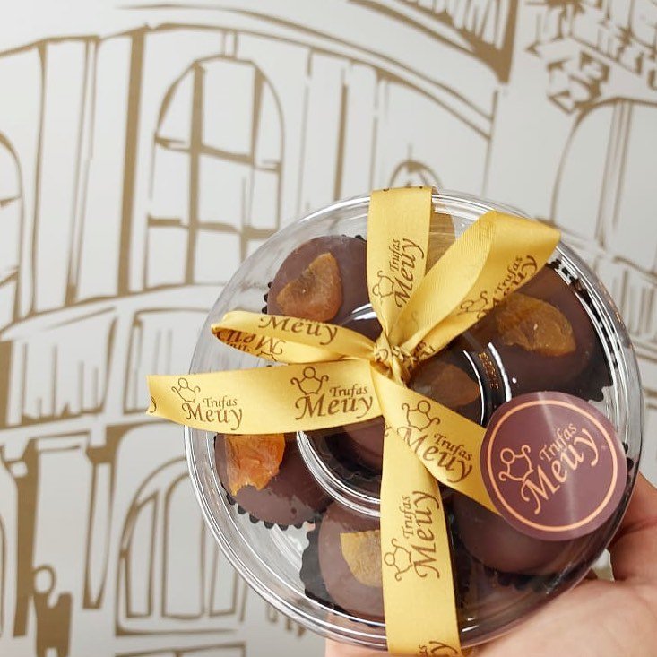 Mini Alfajor Caixa Com Vinho ou Espumante mais 8 Trufas